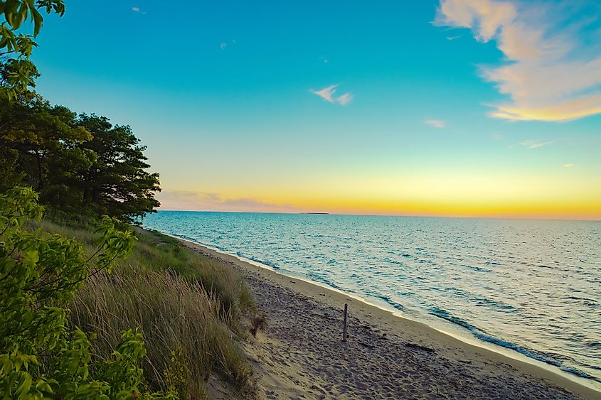 Sunset in Sleepers State park, Caseville, Michigan