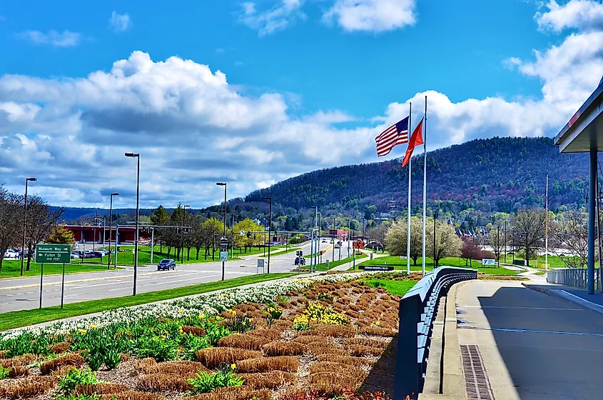 Downtown Corning, New York.