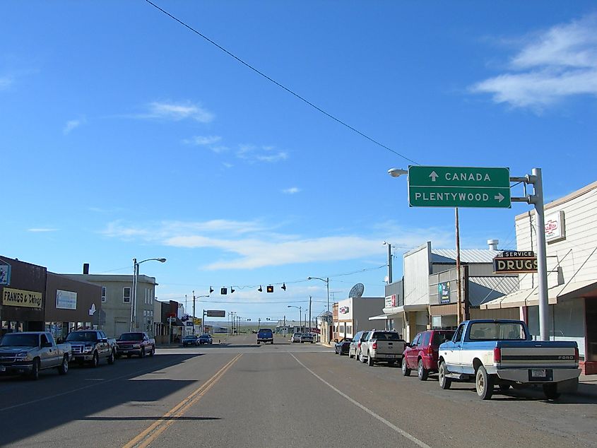 Downtown Scobey, Montana.