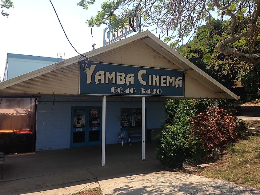 View of a cinema in the town of Yamba, Australia.