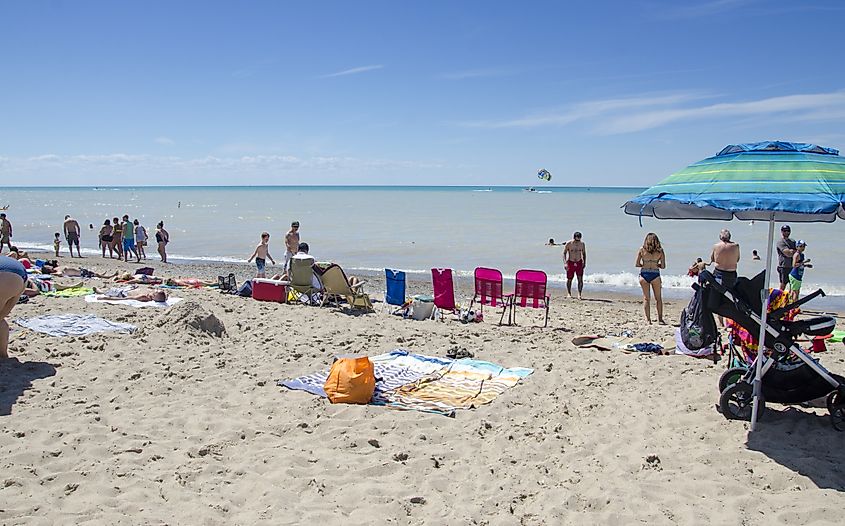 A Lake Huron beach in Grand Bend, Ontario, Canada