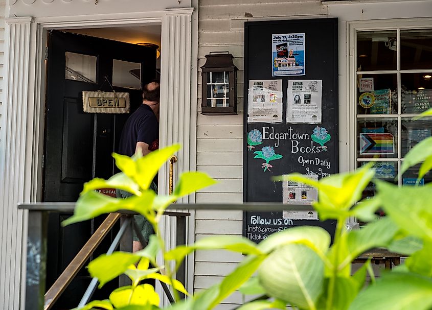 Views of downtown Edgartown on Martha's Vineyard, Cape Cod.