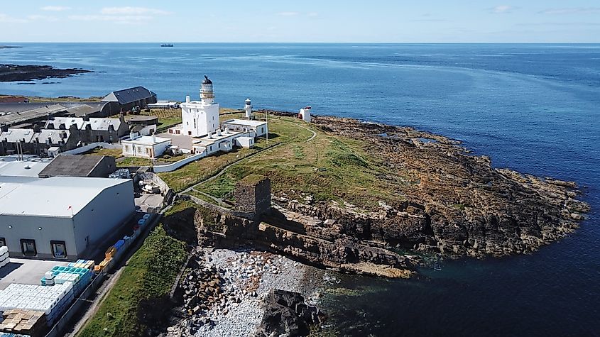 Fraserburgh Lighthouse in Aberdeenshire, Scotland.
