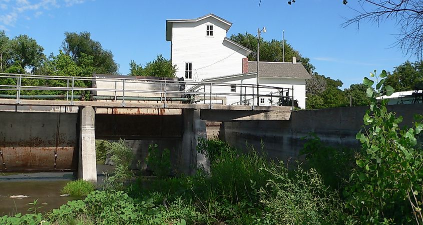 Champion Mill and dam in Champion, Nebraska