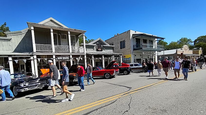 The Main Street in Boerne, Texas.