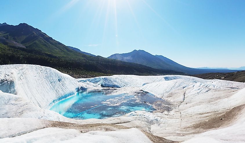 Glacier and ice at Wrangell-St. Elias National Park and Preserve, Alaska