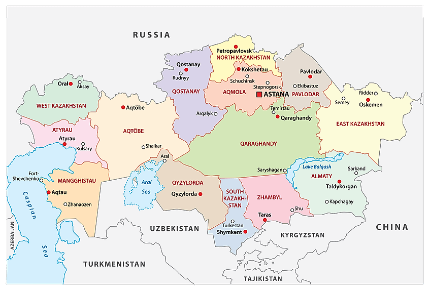Political Map Of Kazakhstan Kazakhstan Maps & Facts - World Atlas