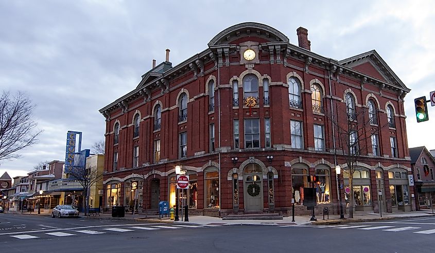 The intersection of the center of Doylestown