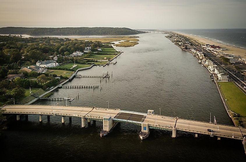 Aerial view of Sea Bright, New Jersey