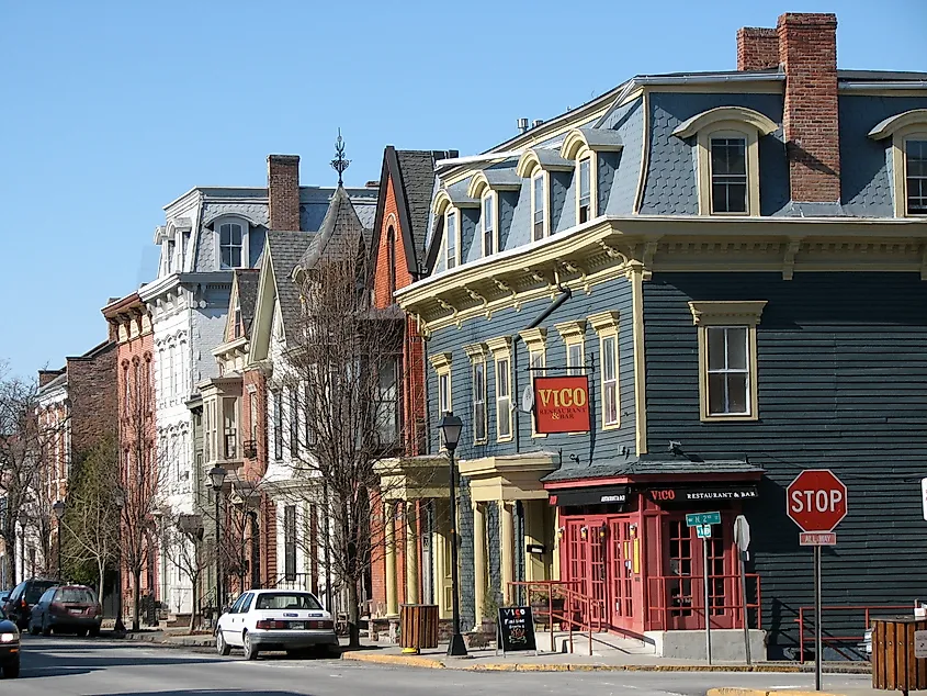 Warren Street in downtown Hudson, New York.