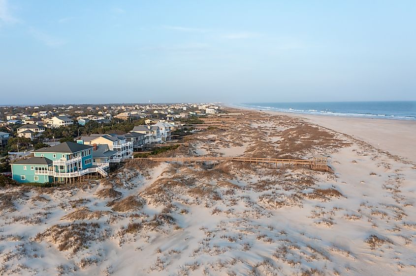 Aerial view of Emerald Isle, North Carolina