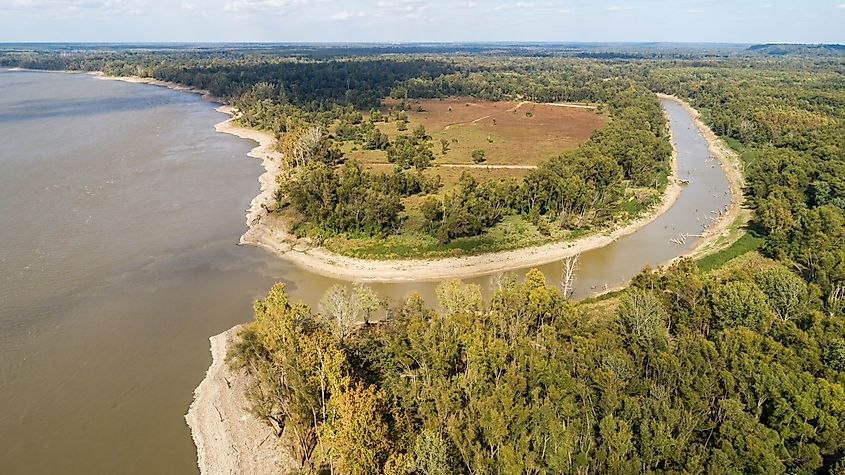 The Big Black River, a tributary of the Mississippi River.