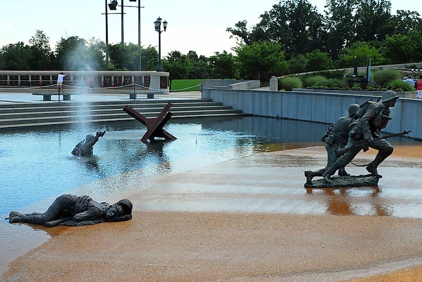 The National D-Day Memorial in the town of Bedford, Virginia. (Editorial credit: The Old Major / Shutterstock.com)