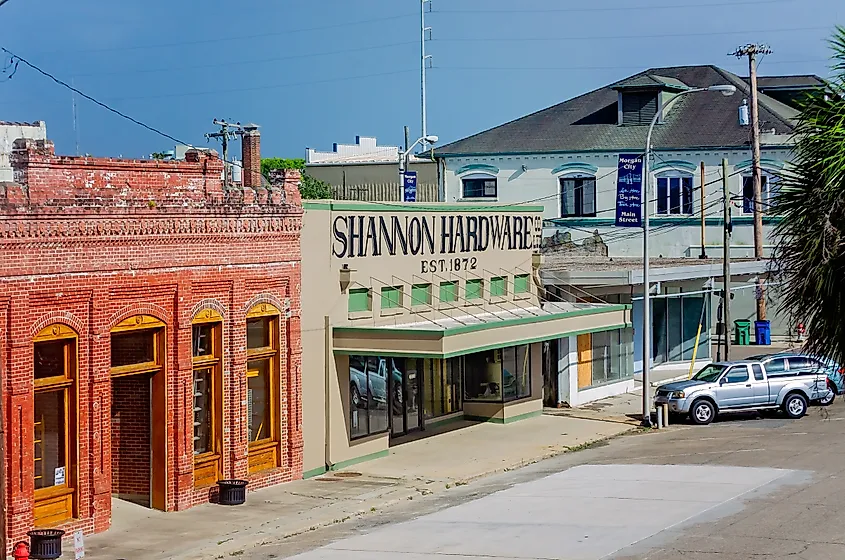 Front Street in Morgan City, Louisiana