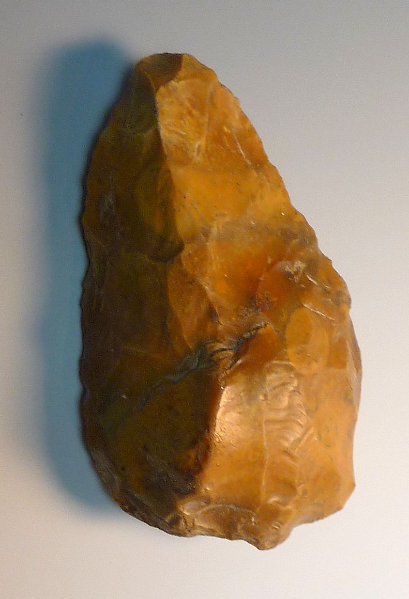 Flint hand axe found in Winchester.