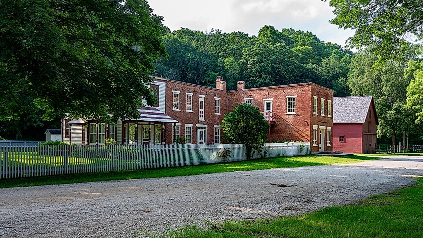 View of the Meighen General Store and House in Minnesota.