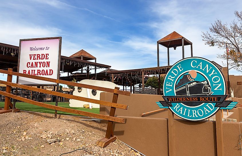 Verde Canyon Railroad Heritage Train Station in Clarkdale, Arizona