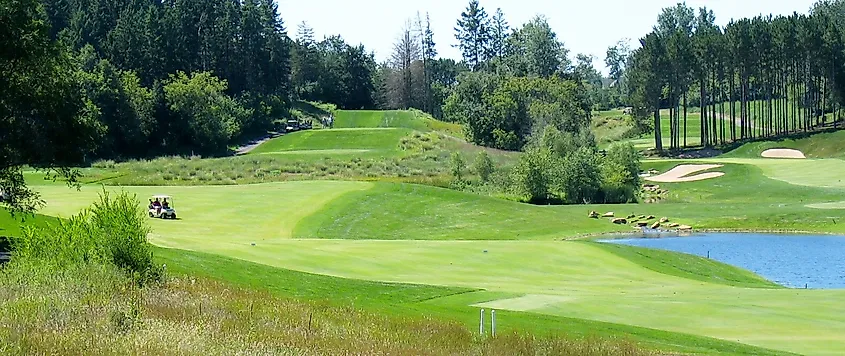 The 12th Hole at Troy Burne Golf Club in Hudson, Wisconsin