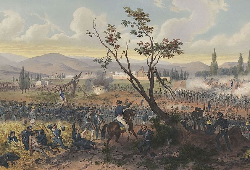 The Battle of Churubusco during the Mexican-American War