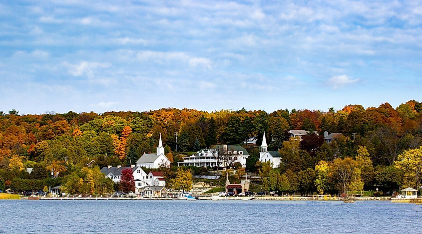 The town of Ephraim in fall