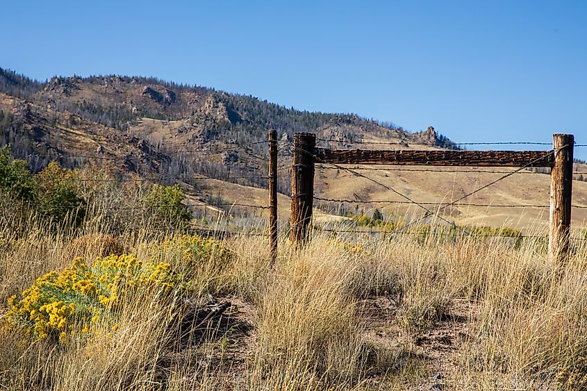 Ranch land in Wyoming.