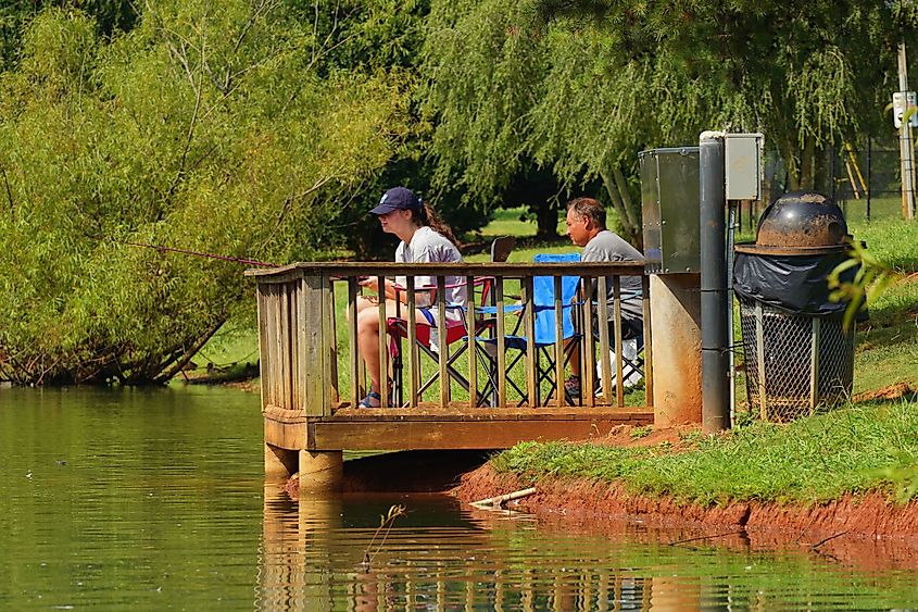 Fishing at Dublin park in Madison, Alabama