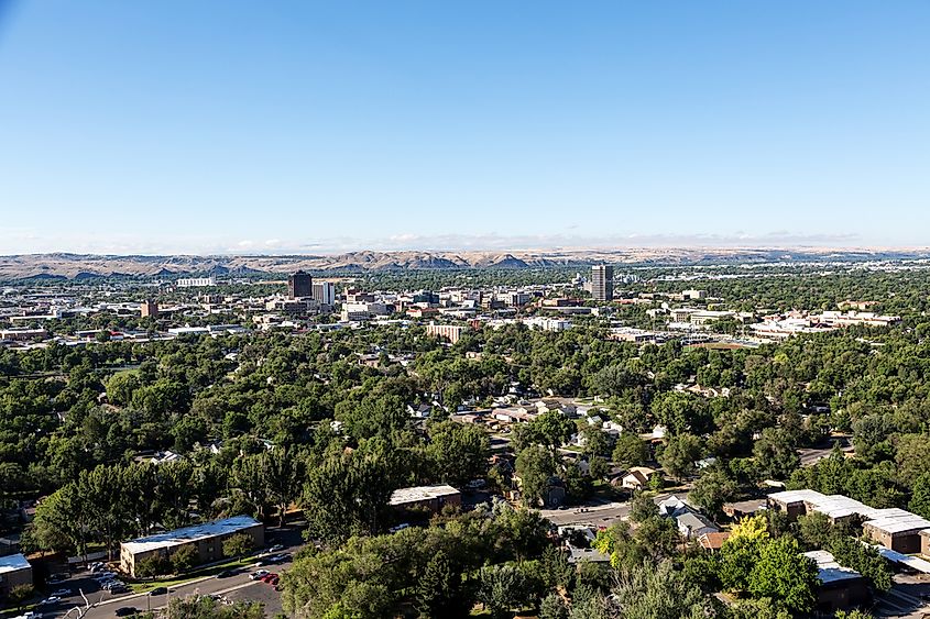 The skyline of Billings, Montana