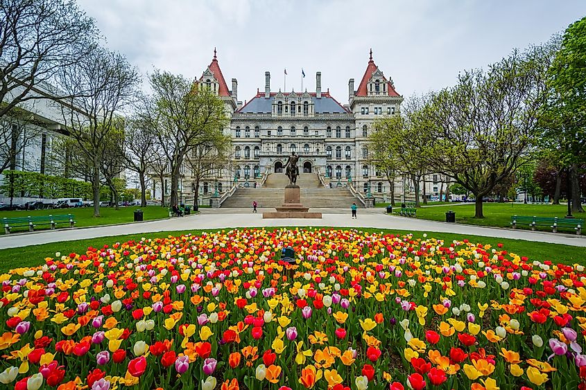 The New York State Capitol, in Albany, New York.