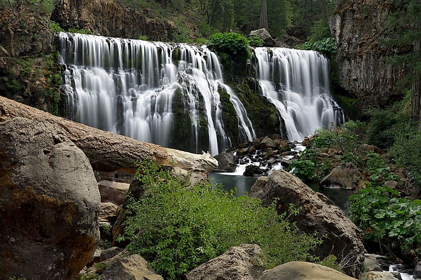 Long exposure of the Middle McCloud Falls in California