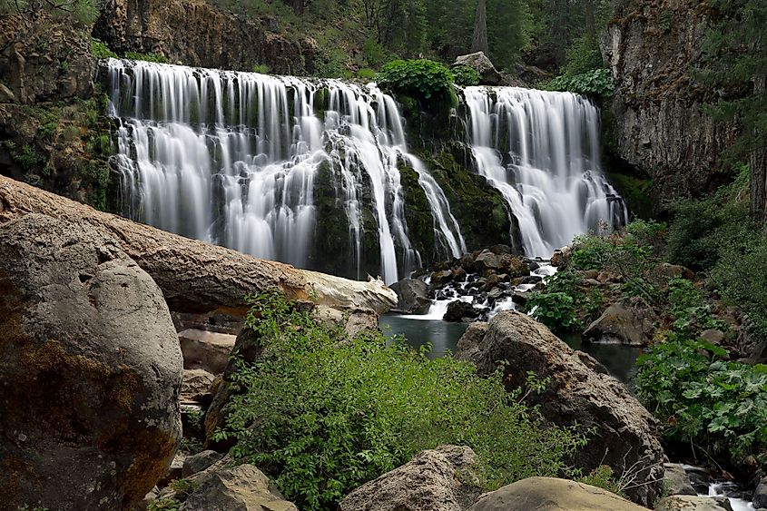 Long exposure of the Middle McCloud Falls in California