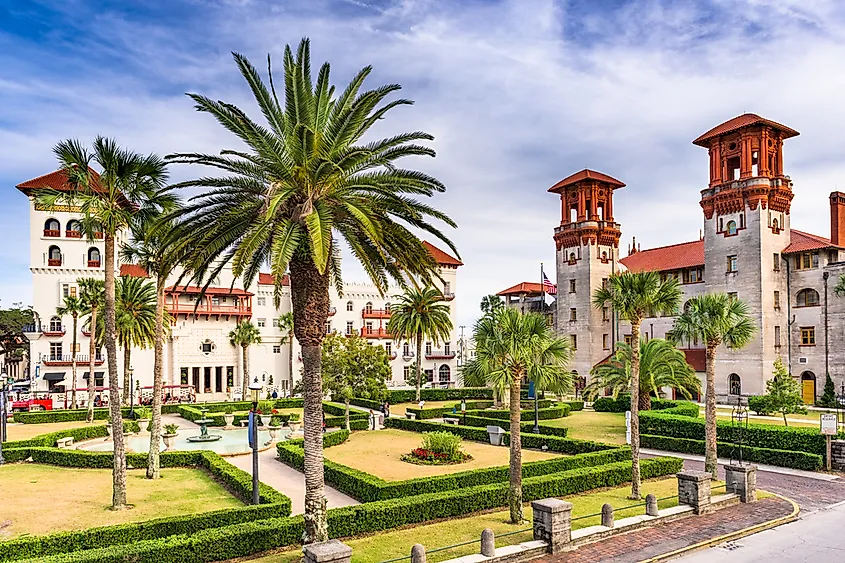 The town square of St. Augustine, Florida.