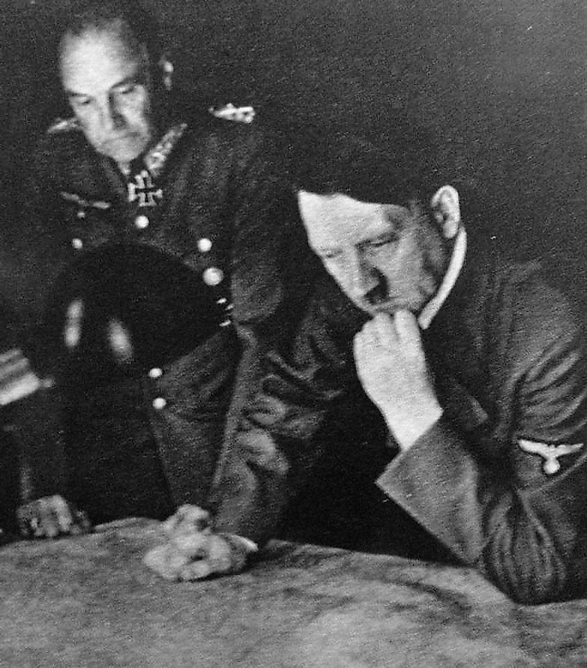 Adolf Hitler and OKH chief Field Marshal Walther von Brauchitsch, during the early days of Hitler's Russian Campaign
