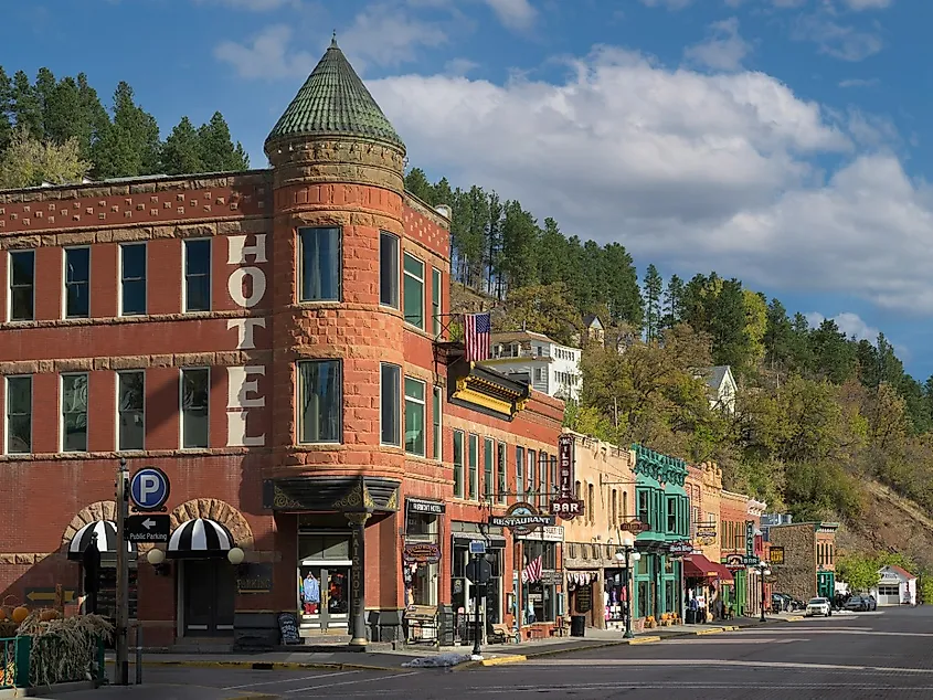 The Historic Fairmont Hotel Oyster Bay Bar Casino on Main Street in Deadwood, South Dakota.