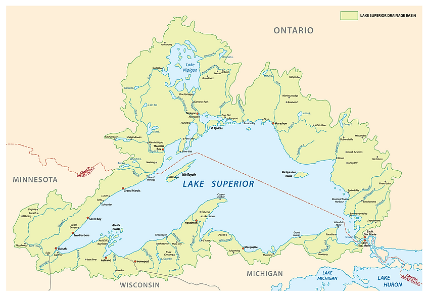 Lake Superior map