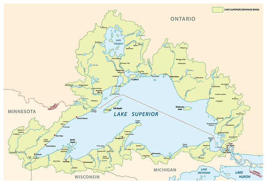 Lake Superior map