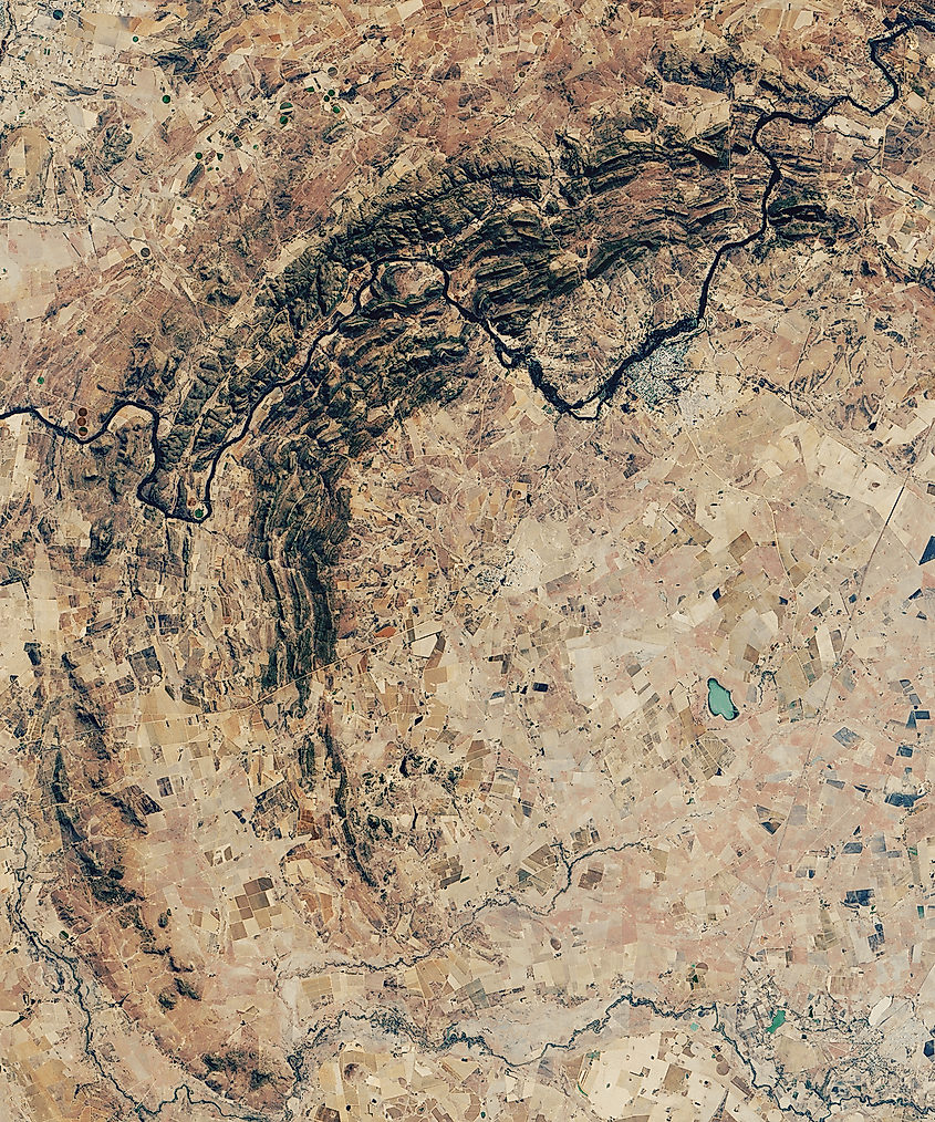 Satellite image of South Africa's Vredefort Crater