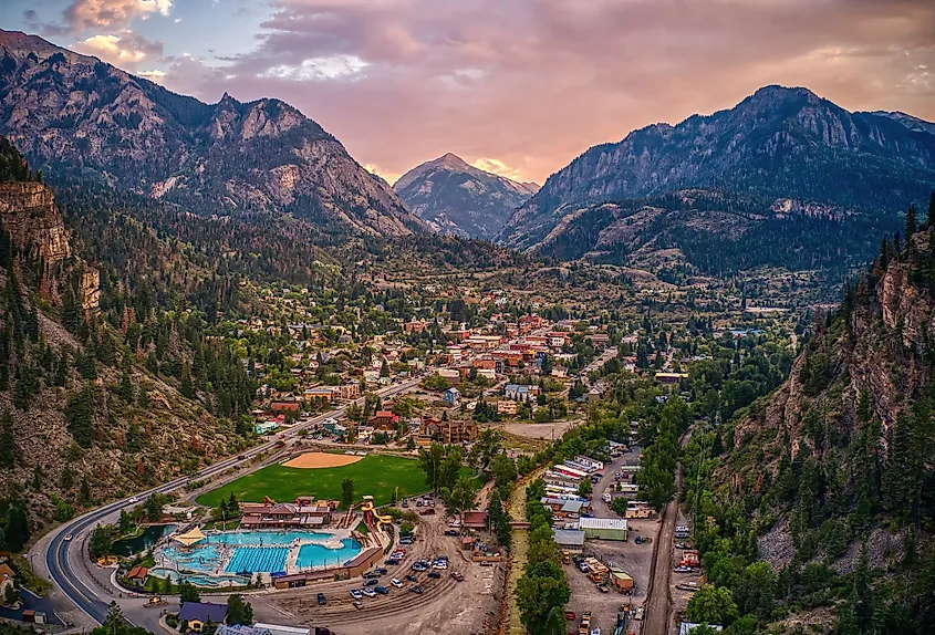 Looking down into Ouray, Colorado. Via Shutterstock / Jacob Boomsma