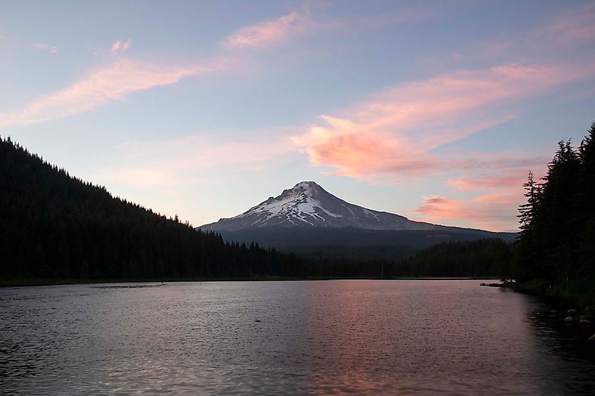 Mount Hood looming over Trillium Lake. Photo credit: Brendan Cane