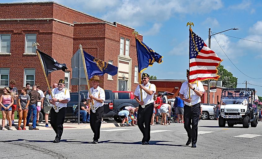 The Fourth of July Parade in Lebo, Kansas.