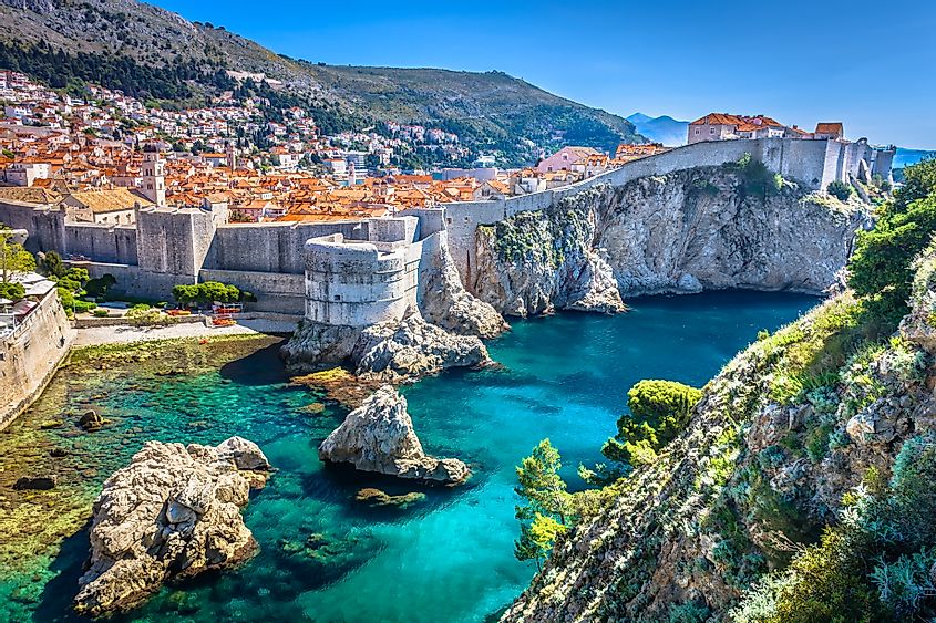 The walled city of Dubrovnik, Croatia, is a popular tourist destination in the country.
