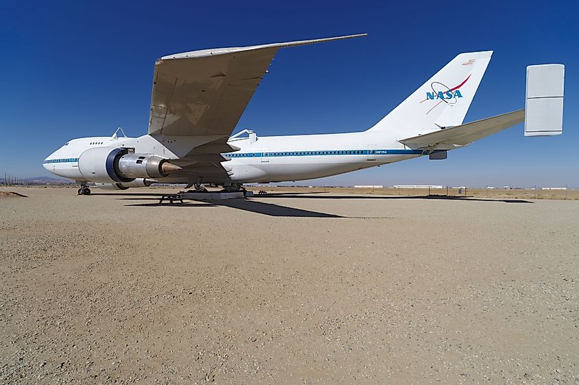 Shuttle Carrier Boeing 747 shown at Joe Davies Heritage Airpark in Palmdale, California