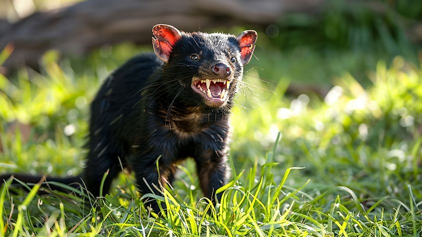 Tasmanian devils are meat-eating marsupials.