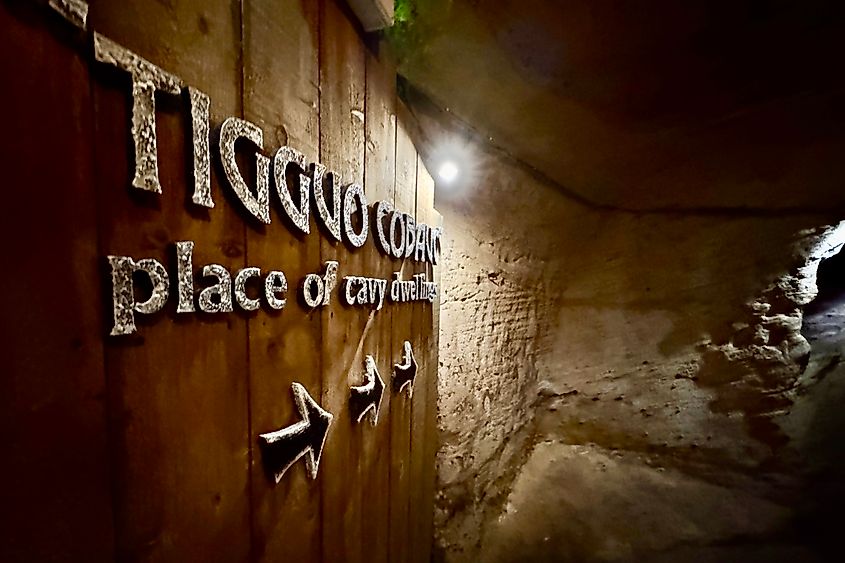 Inside the City of Caves attraction on Garner's Hill