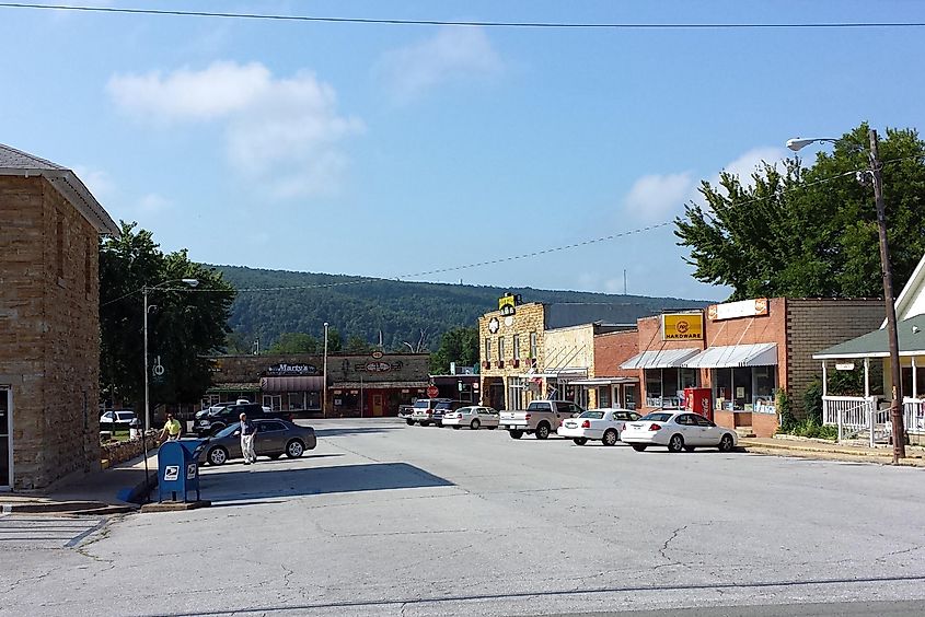 Courthouse square in Mountain View, Arkansas.