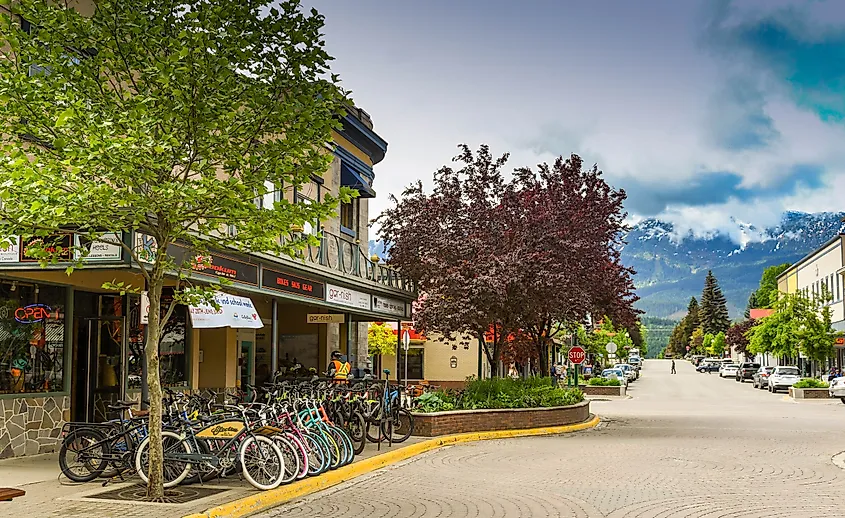 Bicycles in Revelstoke, British Columbia. Image credit Ceri Breeze via Shutterstock