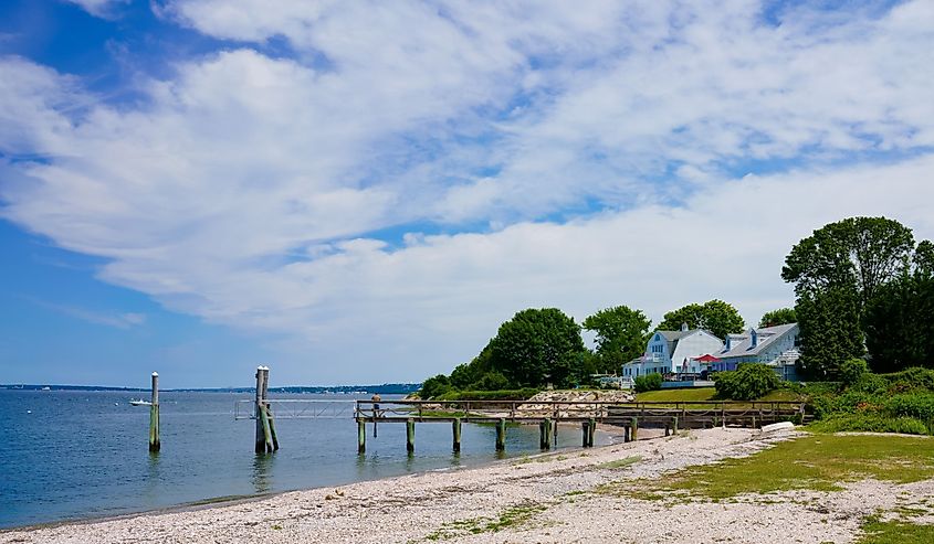 Scenic view of Mt. Hope bay Bristol Rhode Island