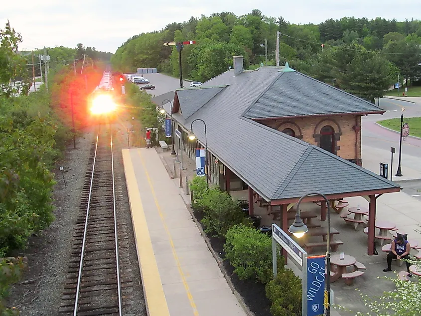 The train station in Durham, New Hampshire