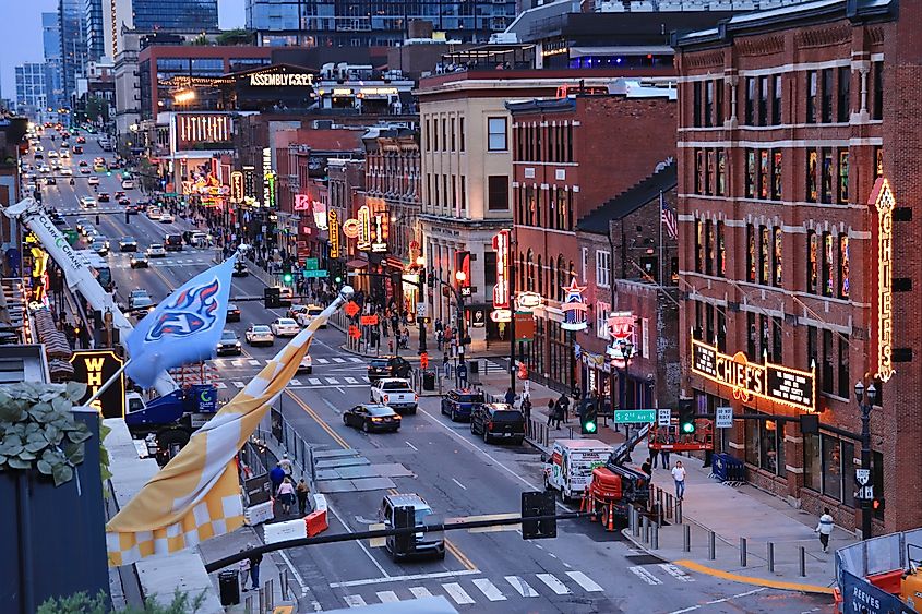 Broadway in Nashville, Tennessee.