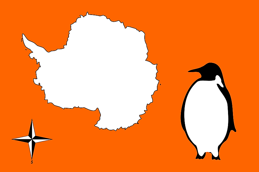 Flag for Antarctica proposed by Joanne Cooper and Stefan Tucker.