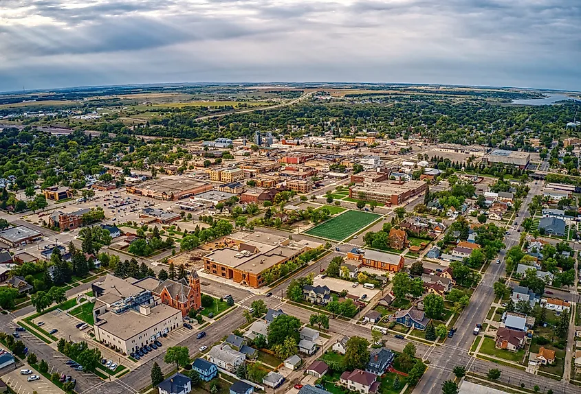 Overlooking Jamestown, North Dakota.